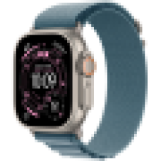 Apple Watch Ultra 3 GPS + Cellular 49mm Natural Titanium Case with Light Blue Alpine Loop - Small,Model A3281<br>