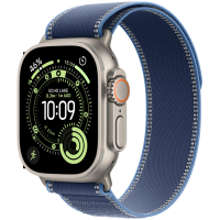 Apple Watch Ultra 3 GPS + Cellular 49mm Natural Titanium Case with Blue/Bright Blue Trail Loop - M/L,Model A3281<br>