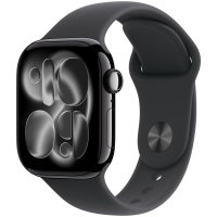 Apple Watch Series 11 GPS 42mm Jet Black Aluminium Case with Black Sport Band - S/M,Model A3331<br>