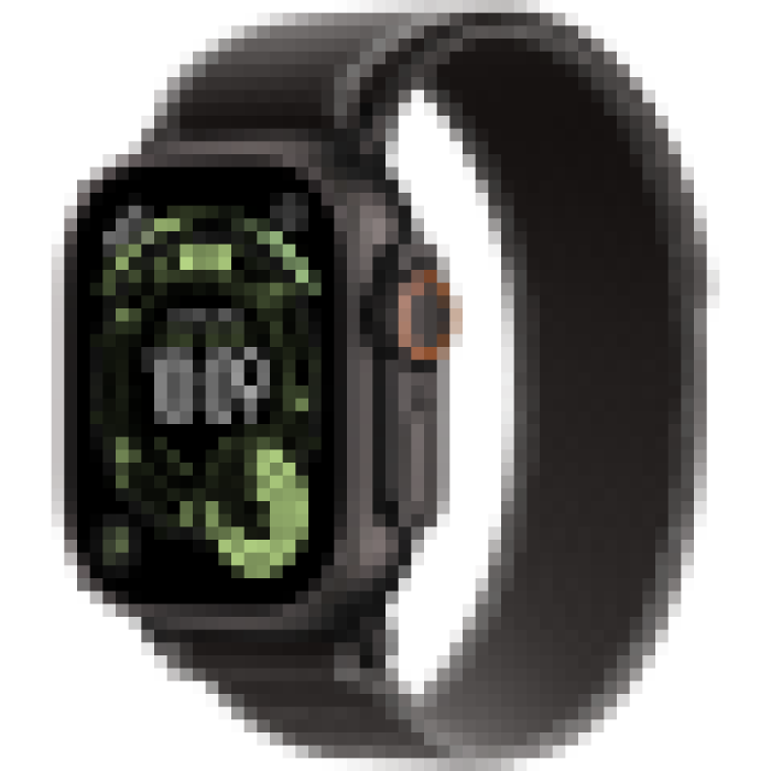 Apple Watch Ultra 3 GPS + Cellular 49mm Black Titanium Case with Black/Charcoal Trail Loop - S/M,Model A3281<br>