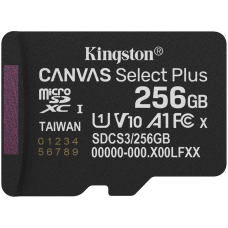 KINGSTON 256GB micSDXC Canvas Select Plus Gen3 150R A1 w/o ADP