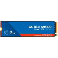 SSD POWERED BY SANDISK WD Blue SN5100 2TB M.2 2280 PCIe Gen4 x4 NVMe QLC 3D, Read/Write: 7100/6700 MBps, IOPS 1000K/1300K, TBW: 900<br>