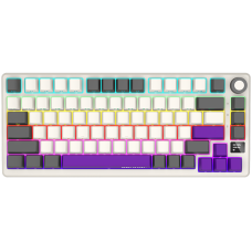 LORGAR KBP7075W, Wireless 75% Mechanical Gaming Keyboard Pro, Beige, EN/RU layout