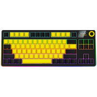 LORGAR KBP70TKLW, Wireless TKL Mechanical Gaming Keyboard Pro, Black/yellow, EN/RU layout