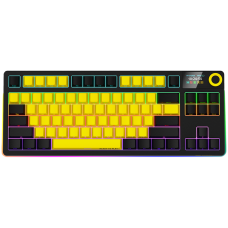 LORGAR KBP70TKLW, Wireless TKL Mechanical Gaming Keyboard Pro, Black/yellow, EN/RU layout