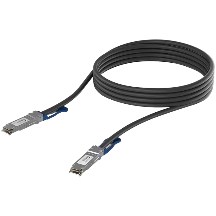 Ubiquiti UACC-DAC-QSFP28-1M QSFP28 direct attach cable with a 100 Gbps max data rate, compatible with QSFP28 and QSFP+ interfaces<br>