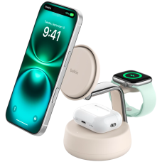 BELKIN 25w QI2 3-IN-1 Wireless Charging Stand, Sand<br>