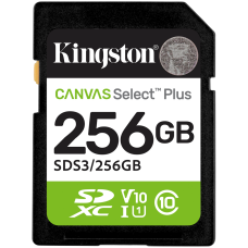 KINGSTON 256GB SDXC Canvas Select Plus Gen3 150MB/s C10 UHS-I U1 V10