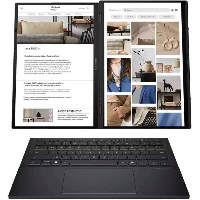 ASUS Zenbook Duo UX8406CA-QL078W 14" / 32 Гб / SSD 1024 Гб / Win 11 / 90NB14X1-M00320