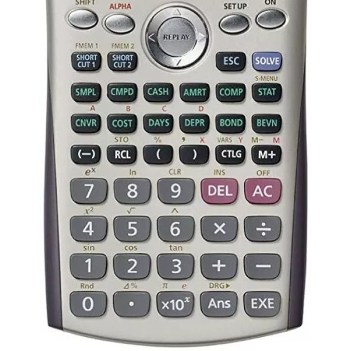CASIO FC-200V-2-W-ET, 12-разрядный, серый
