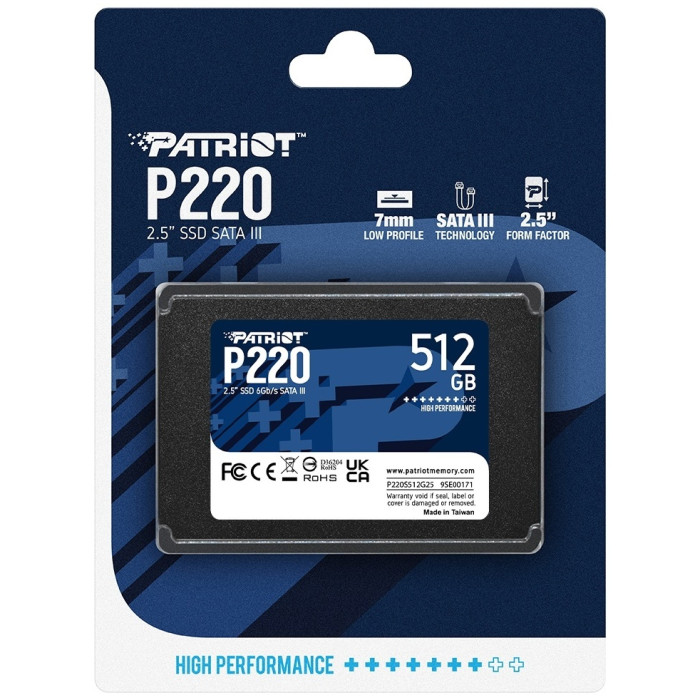 SSD Patriot P220S512G25 512 ГБ
