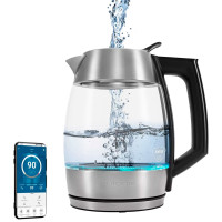 Электрочайник Polaris PWK-1841CGLD WIFI IQ Home серебристый, прозрачный