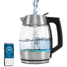 Электрочайник Polaris PWK-1841CGLD WIFI IQ Home серебристый, прозрачный