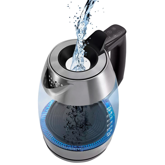 Электрочайник Polaris PWK-1841CGLD WIFI IQ Home серебристый, прозрачный