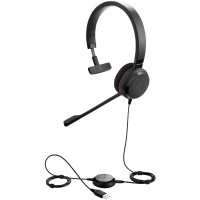 Jabra Evolve 30 II, USB C/A Mono MS Jabra Evolve 30 II. USB C/A Mono MS Оголовье; интерфейс USB C/A. Jack 3.5 мм; кнопка ответа и регулировки звука на шнуре гарнитуры; амбушюры из кожзаменителя; мягкий чехол Сертифицировано для Microsoft Teams/Skype fo
