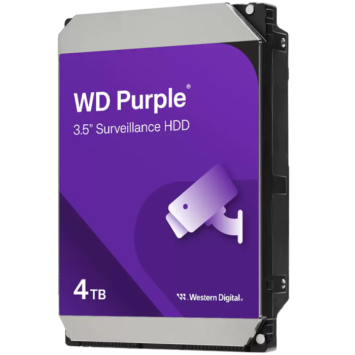 WD Purple 4TB CMR, 3.5'', 128MB, SATA 6Gbps<br>