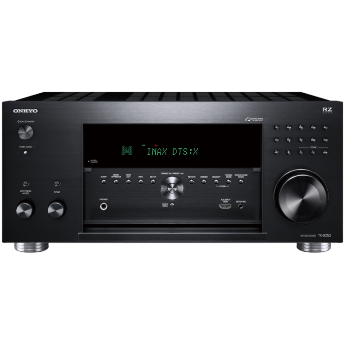 Onkyo TX-RZ50 9.2 -Channel AV Receiver, 180 W/Ch / 6 ohms, Dirac Live, THX® Certified, DTS:X, 8K/4K Ultra HD, Works with Sonos, Black<br>