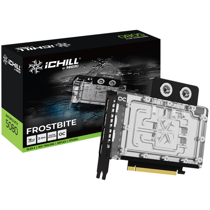 INNO3D GeForce RTX 5080 iChill FROSTBITE OC 16GB GDDR7, water cooling<br>