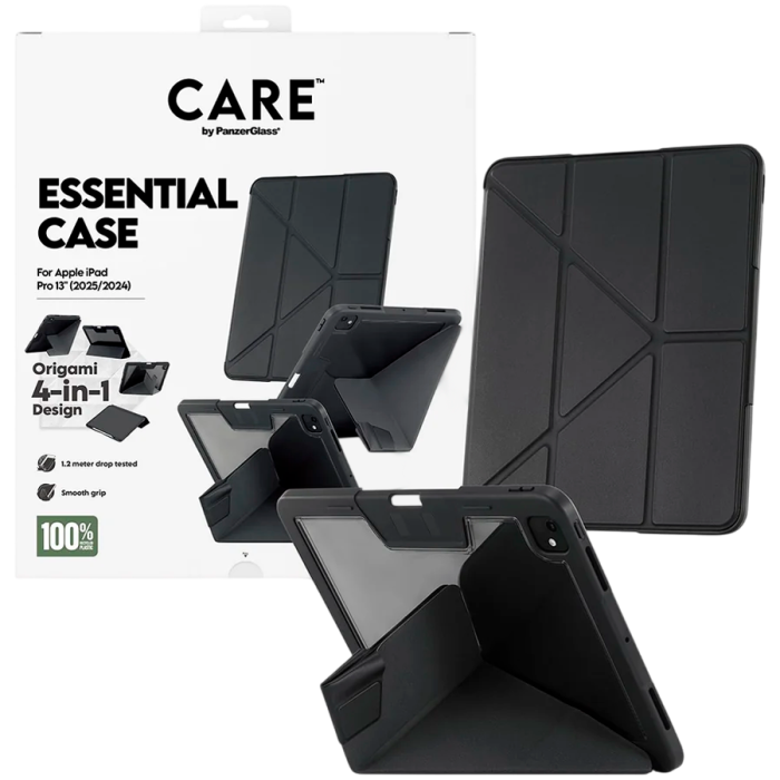 CARE by PanzerGlass Essential Case Black iPad Pro 13' (2024-2025)