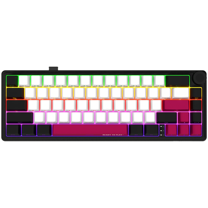 LORGAR KBP70MW, Wireless 65% Mechanical Gaming Keyboard Pro, Black/red, EN/RU layout
