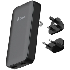 ttec SmartCharger Trio GaN 65W PD EU-UK-US-AUS Universal Charge