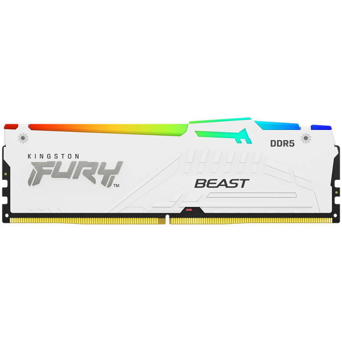 Kingston DRAM 32GB 5200MT/s DDR5 CL40 DIMM FURY Beast White RGB XMP
