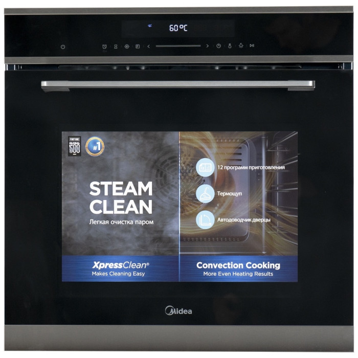 Midea MO740CЕХ черный, серебристый