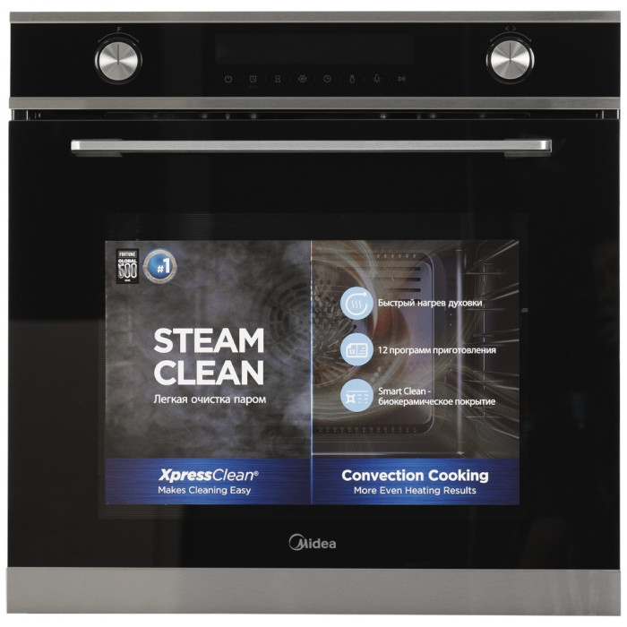 Midea MO730CЕХ черный, серебристый