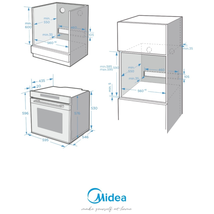 Midea MO730CЕХ черный, серебристый