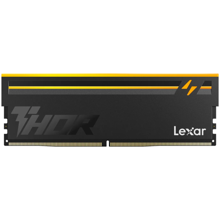 Lexar THOR 2.0 16GB DDR5 6000 CL36 1.3V Memory with heatsink and RGB lighting, Black Color, Single pack