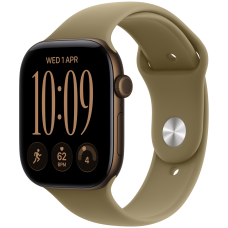 Apple Watch Series 12 GPS 42mm Dark Bronze Aluminium Case with Olive Sport Band - S/M,Model A3581