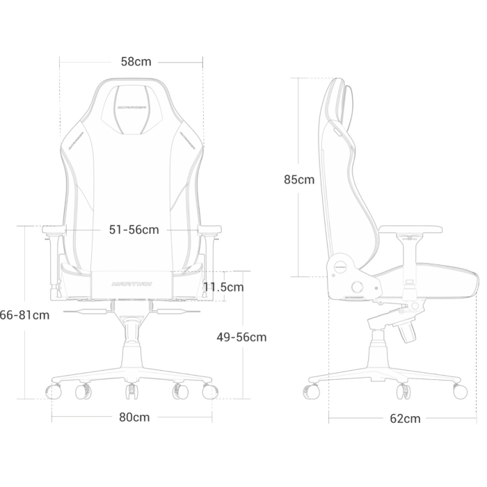 Игровое кресло DXRacer Martian GC/XLMT24LTA/N.N.Y, черный
