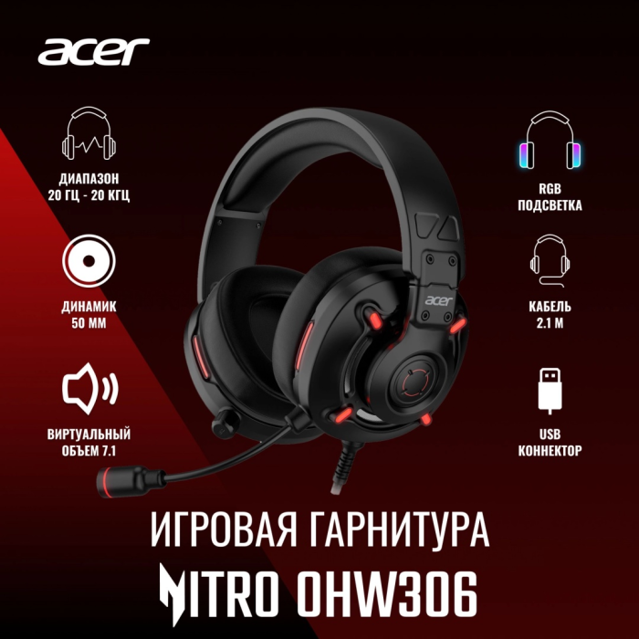 Acer OHW306 черно-красный