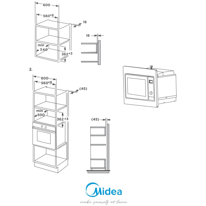 Midea MMWB204BB-GW белый