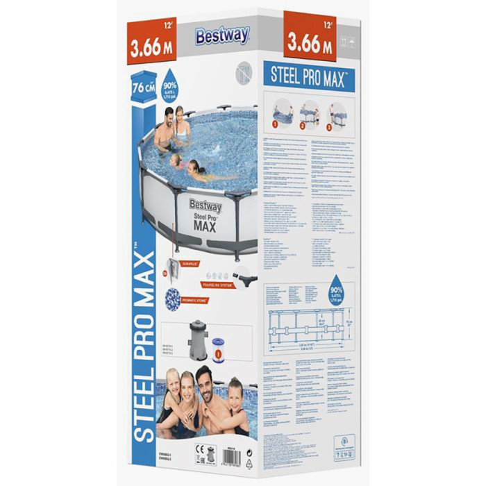 Бассейн каркасный Bestway Steel Pro Max 56416