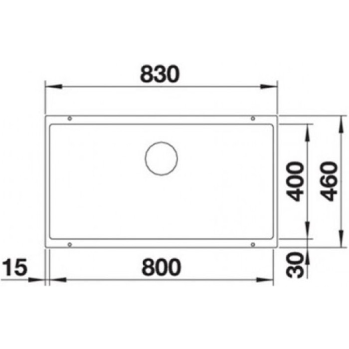 Blanco Subline 800-U подстольная 83х46х22 см, гранит, тон кофе