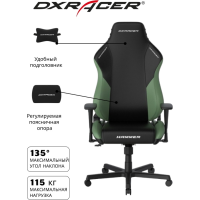 Игровое кресло DXRacer Hammer GC/LHE23LTA/NM, черный, зеленый