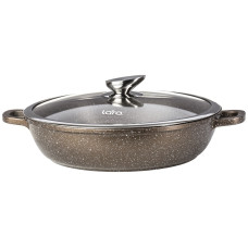 Сотейник LARA LR02-211 24 см с антипригарным покрытием, алюминий