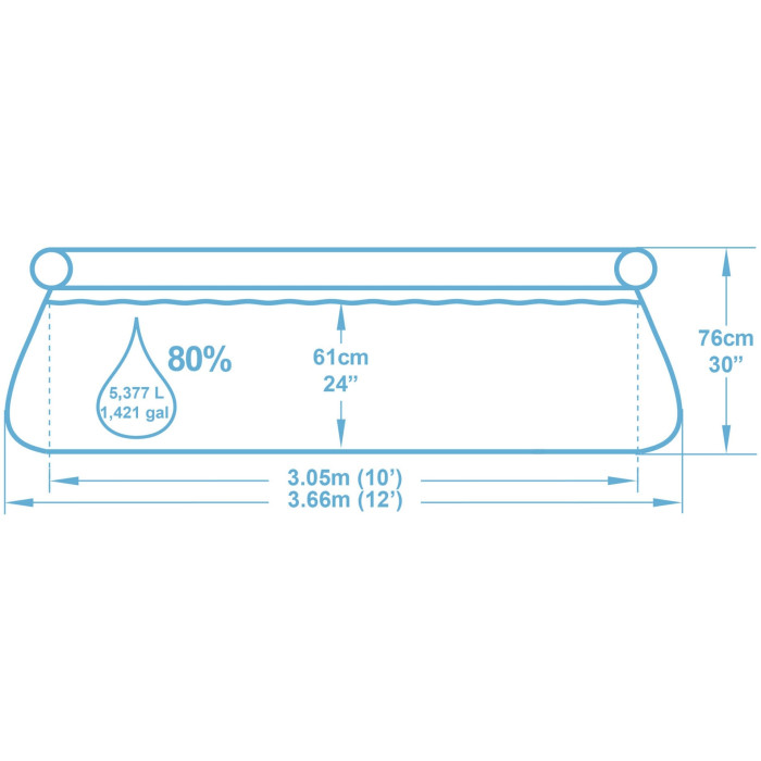 Бассейн надувной Bestway Fast Set Pool 57273