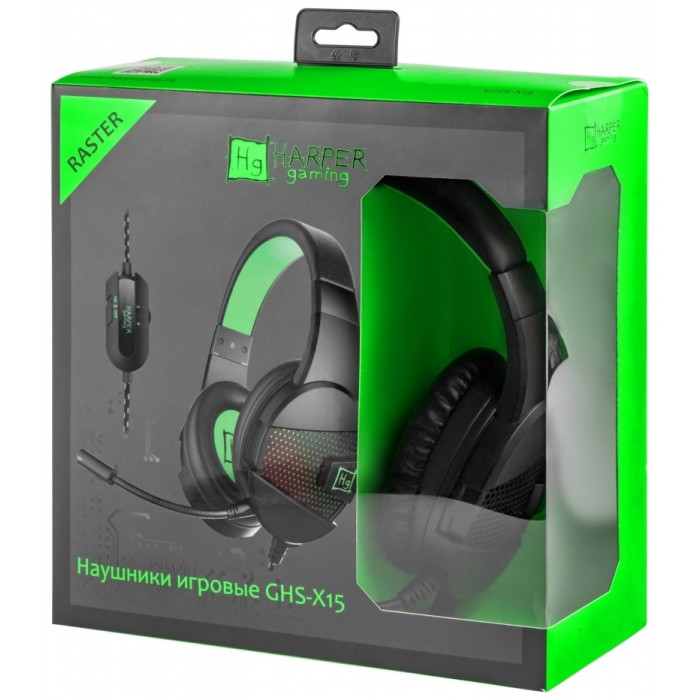HARPER Gaming Raster GHS-X15 черный-зеленый
