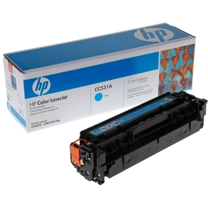 HP CC531A голубой