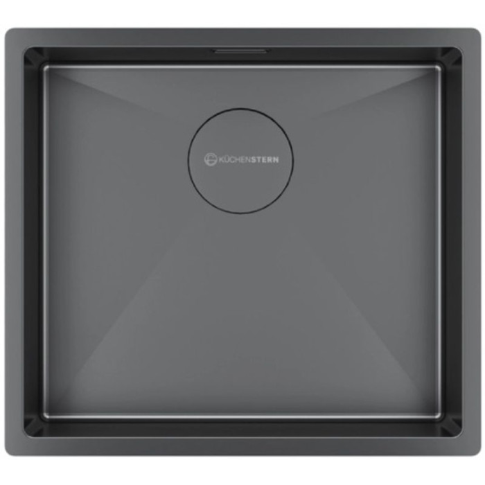 KuchenStern KRAFT 50 AISI 304/R10 интегрированная 49х44х20 см, нержавеющая сталь, тон вороненая сталь