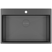 KuchenStern WERK 80 AISI 304/R10 врезная 74х51х20 см, нержавеющая сталь, тон вороненая сталь