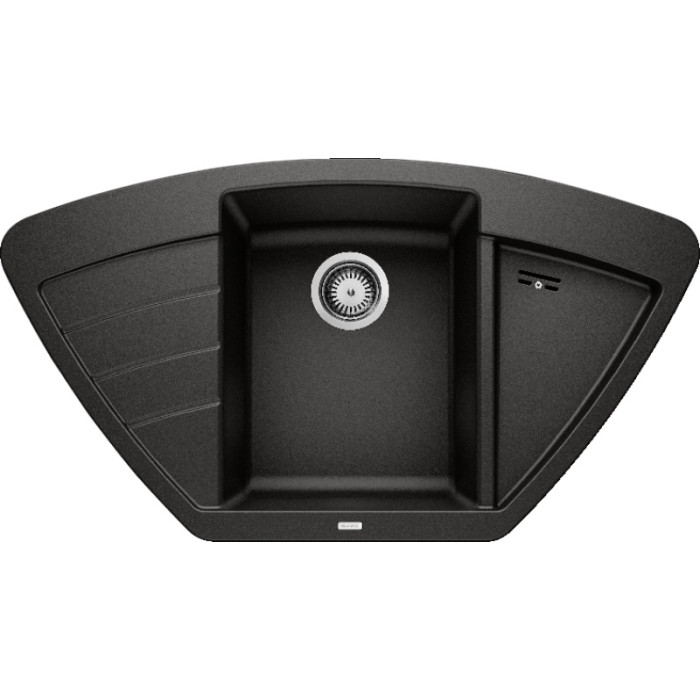 Blanco Zia 9 E черный (526031) накладная 93х51х18 см, искусственный камень, тон черный