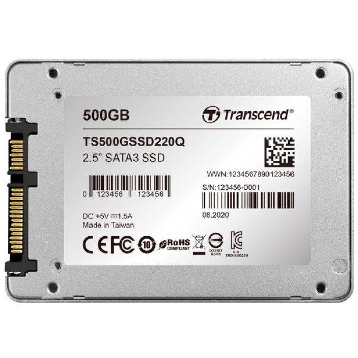 Transcend TS500GSSD220Q 500Gb серый