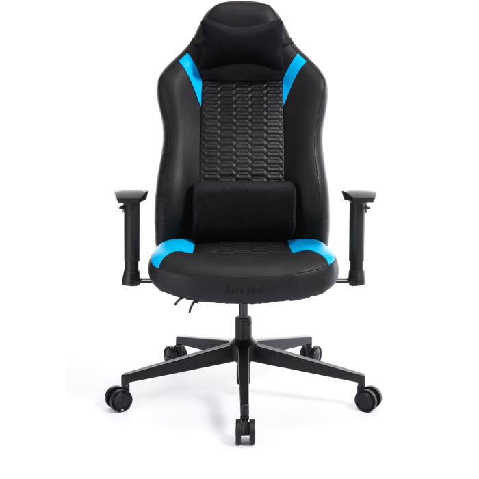 Игровое кресло AeroCool CROWN Smart Racer Blue, черный, голубой