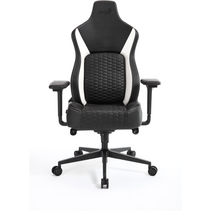 Игровое кресло AeroCool CROWN Pro Racer White, черный, белый