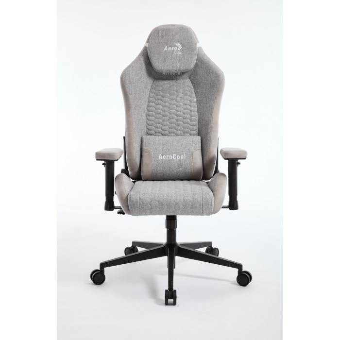 Игровое кресло AeroCool CROWN Loft Light Grey, черный, серый