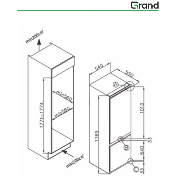 GRAND GNBI-237WNFO белый