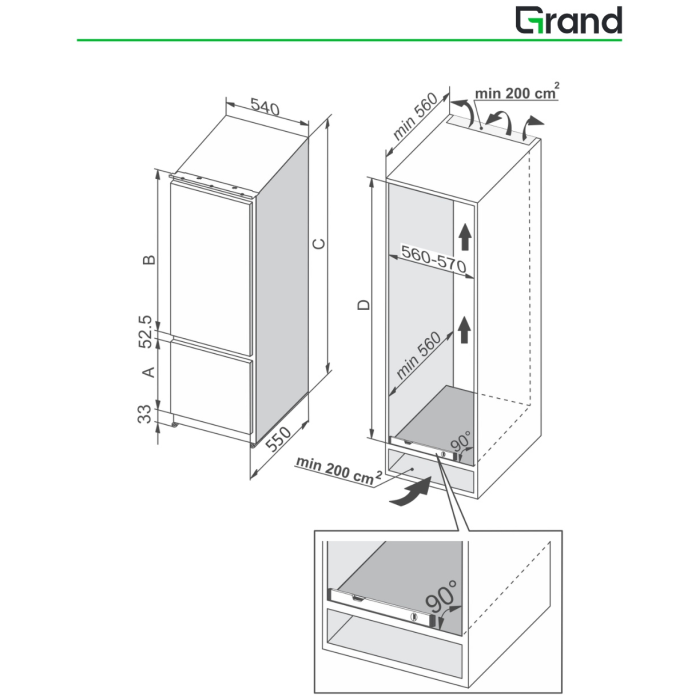 GRAND GNBI-270WNFO белый